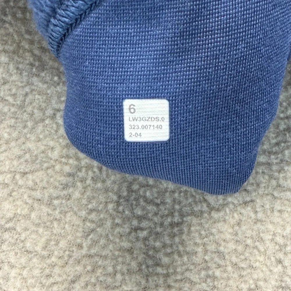 Lululemon Womens‎ Fleece Ripstop Hiking Sweatshirt Blue Crop Pullover Outdoor 6